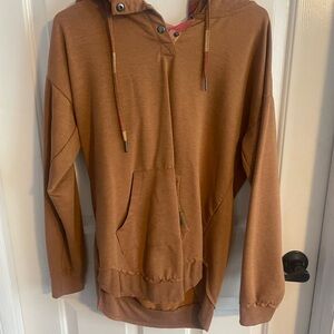 Brown Hoodie with Front Pocket